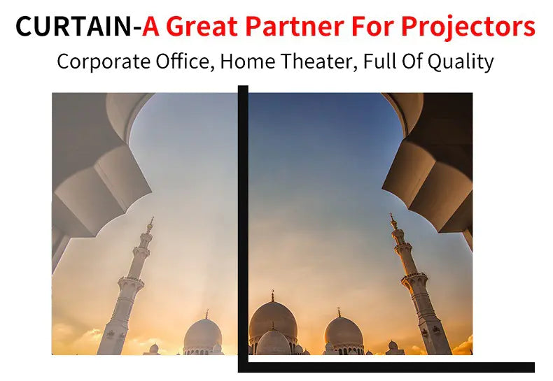 Portable Projector Curtain For Home Cinema &amp; Office Rieworkes