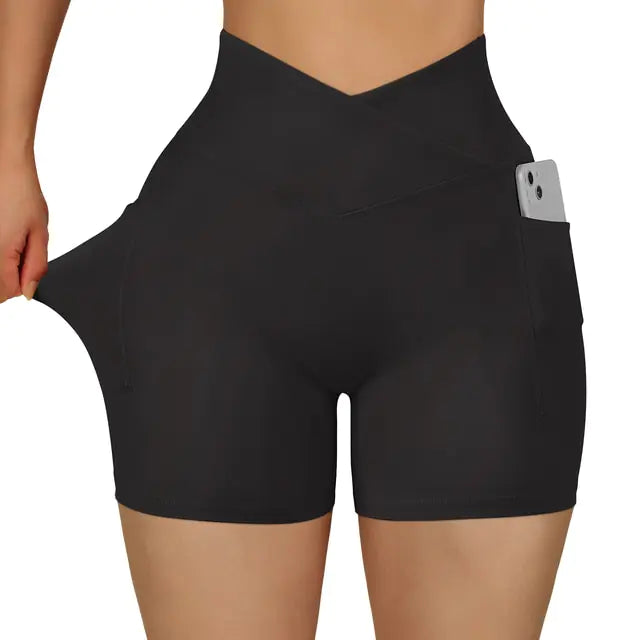 Sports Shorts Women High Waist Workout Seamless Fitness Yoga Shorts Rieworkes