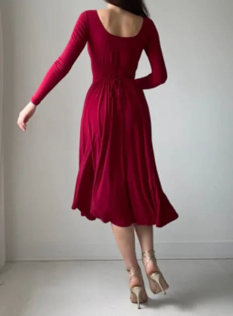 Women Elegant Long Sleeves Dress Mimarta