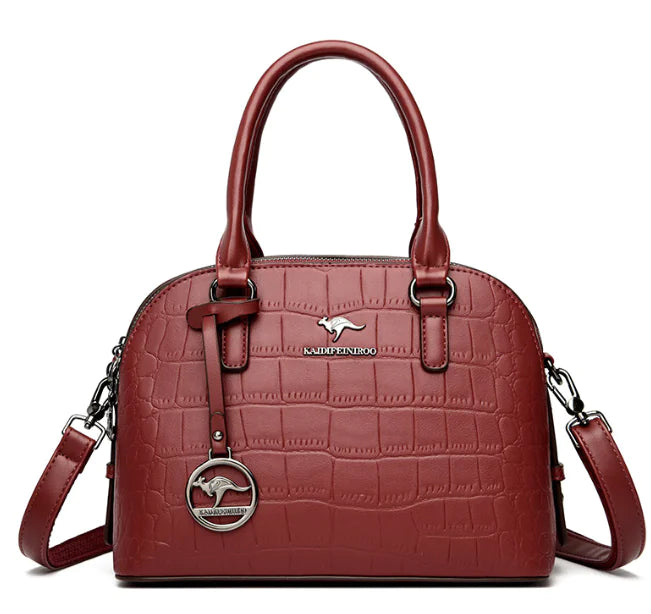 Crocodile Leather Backpack with Dual Straps Mimarta