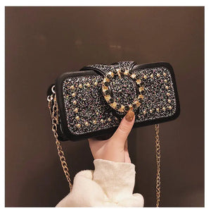 Trendy Sequin Women's Shoulder Bag with Chain Strap Mimarta