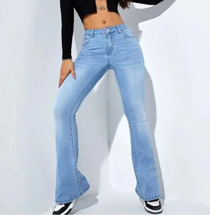 Women's Fashion Casual High Waist Slim-fit Stretch Trousers Rieworkes