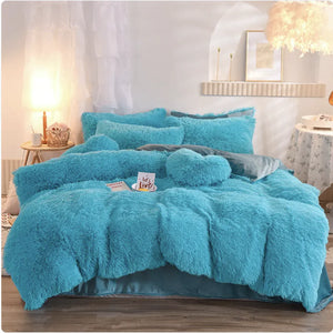 Luxury Plush Fleece Bedding Set - Queen & King Sizes, Warm Quilt Cover & Pillowcases Mimarta