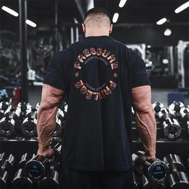 Men's Summer Printed Gym Sports Tee Rieworkes