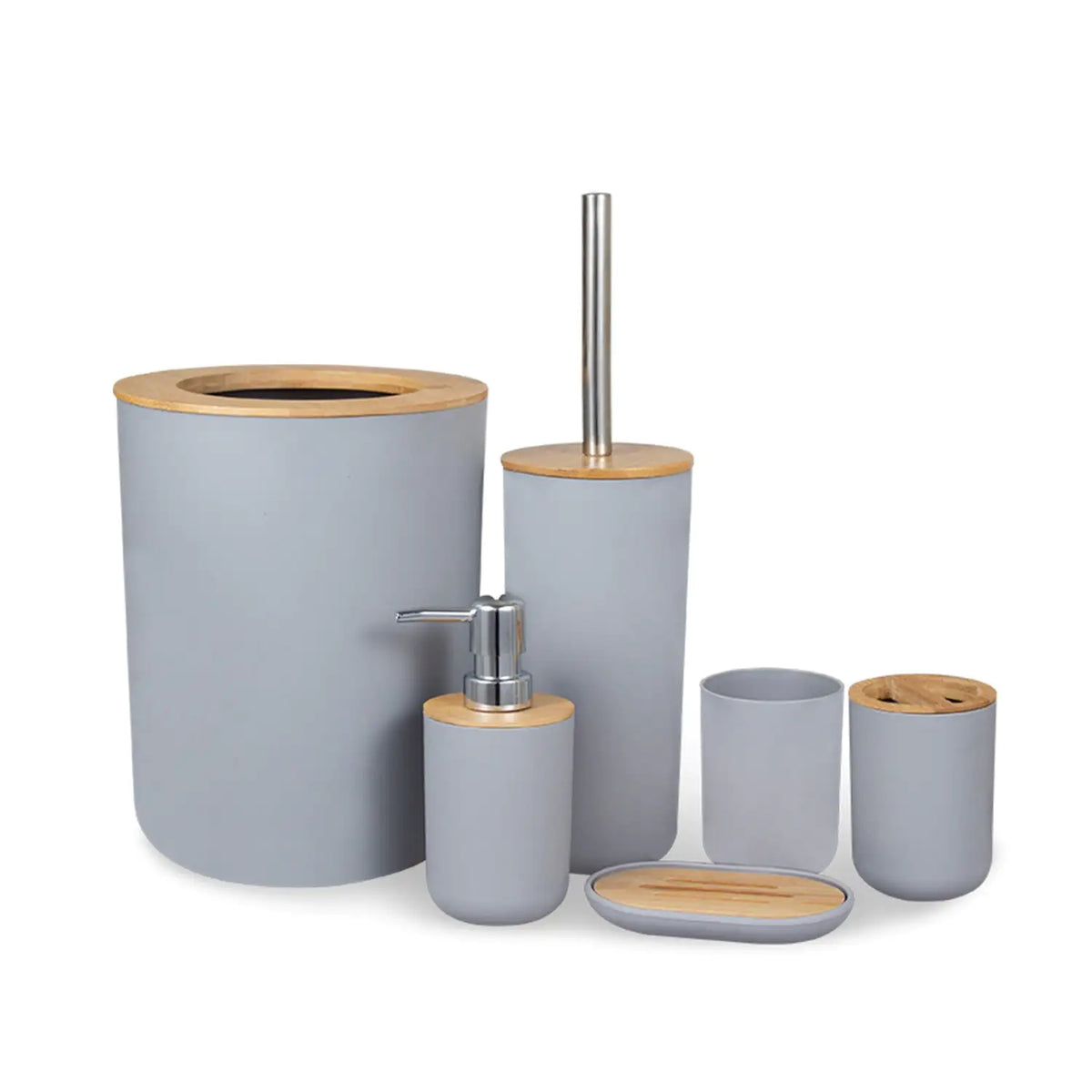 Light Luxury Bamboo Wood Bathroom Set Rieworkes