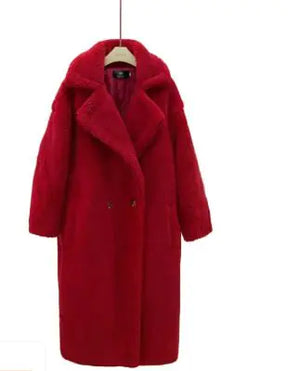 Long Winter Cashmere Lamb Winter Coat Mimarta