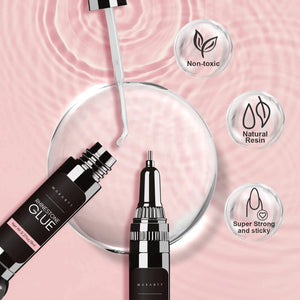 Makartt Nail Rhinestone Glue Gel, Upgrade Gel Nail Glue with Brush Pen Tip Super Strong Adhesive Precise for Nail Charms Crystals Rhinestones Beads Flower 3D Decorations 8ml*2 B-For Tiny Nail Rhinestones Rieworkes