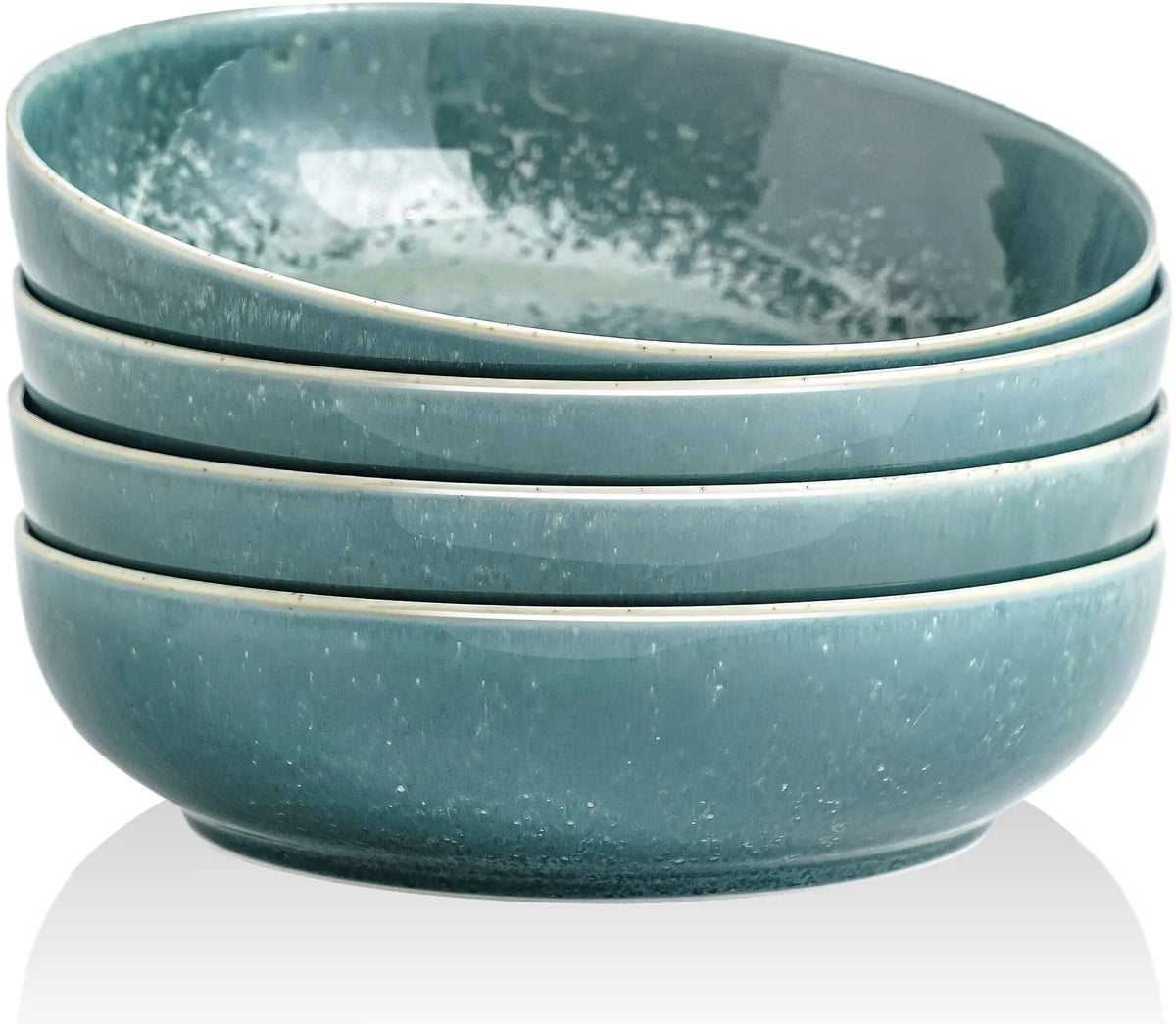 KYBSCZ 30oz Pasta bowls set - 8" serving bowls - salad bowls set of 4 - Large ceramic bowls - Dinner bowls- Microwave safe bowls Mimarta