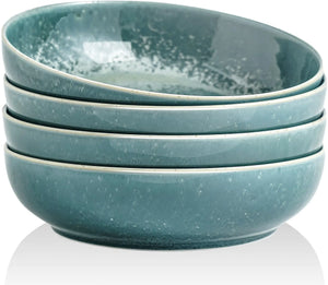 KYBSCZ 30oz Pasta bowls set - 8" serving bowls - salad bowls set of 4 - Large ceramic bowls - Dinner bowls- Microwave safe bowls Mimarta