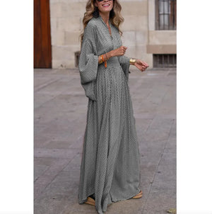 Women's V-Neck Batwing Sleeve Maxi Dress Rieworkes