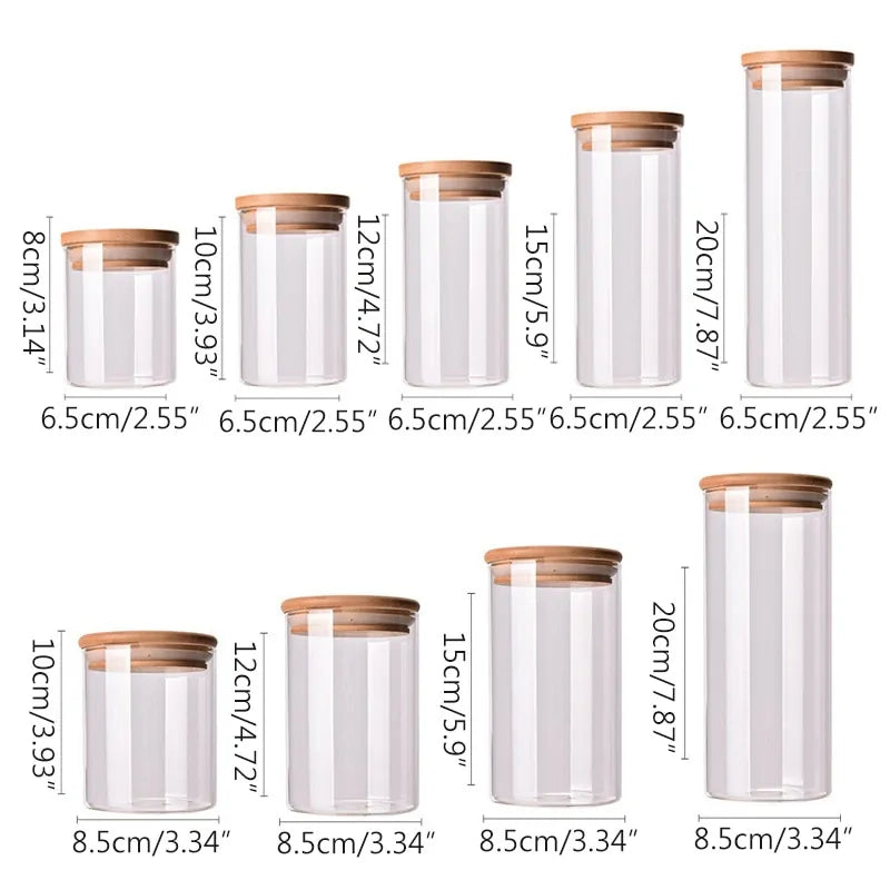 Bamboo-Covered Borosilicate Glass Food Storage Containers Rieworkes