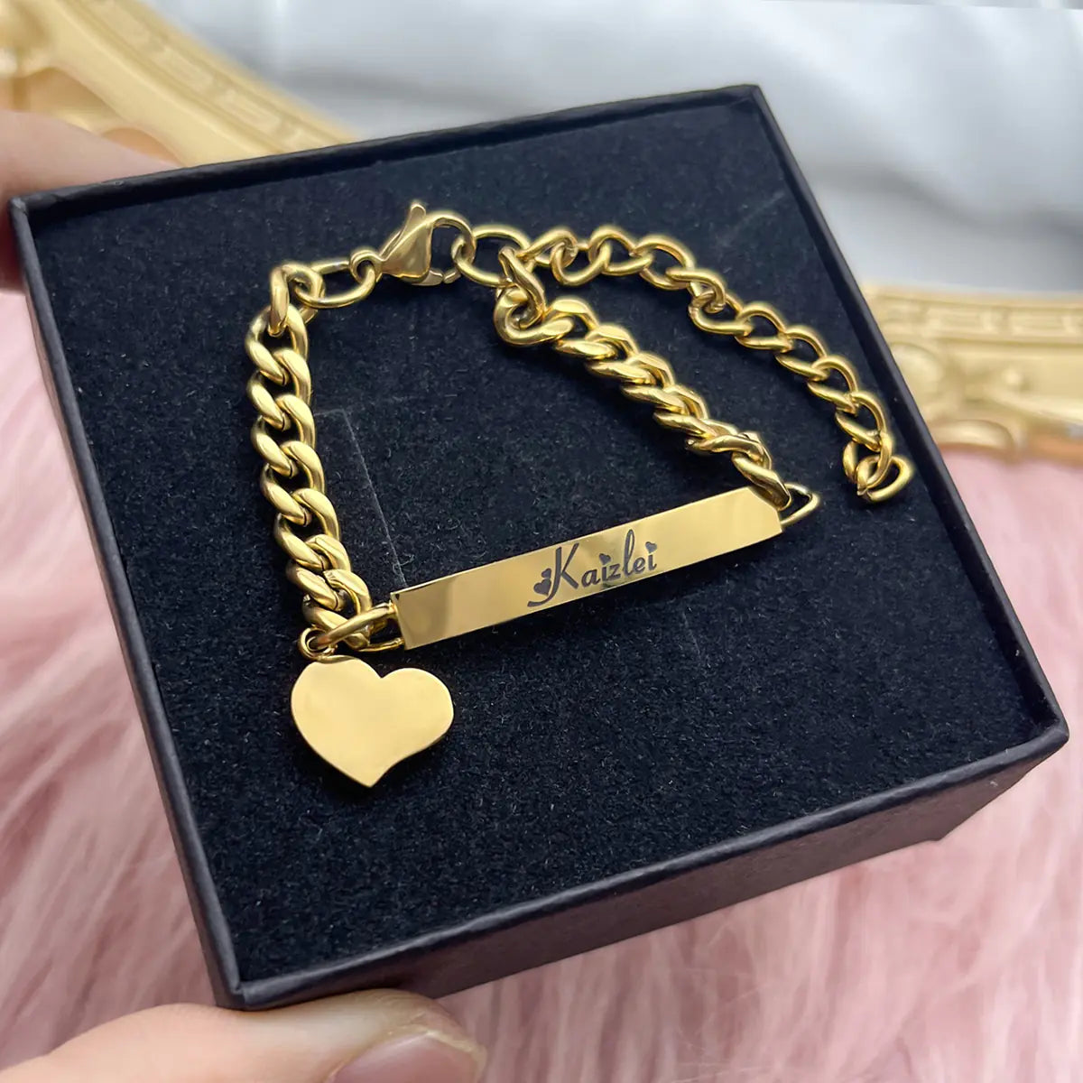 Personalized Kids Jewelry Set: Necklace, Bracelet, Earrings Mimarta