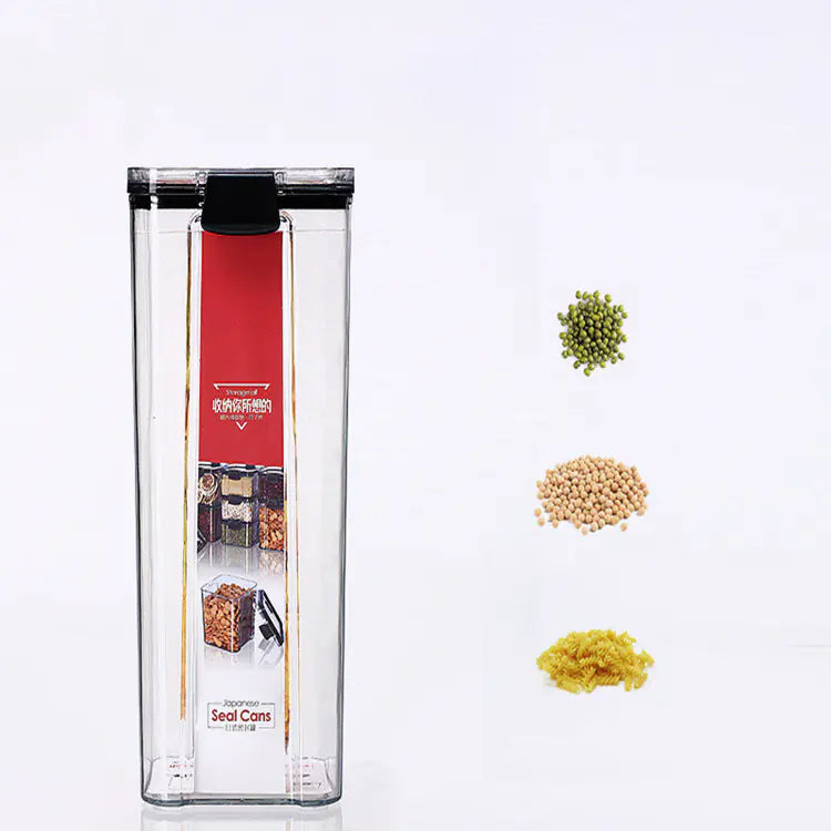 Transparent Plastic Square Kitchen Storage Jar Mimarta