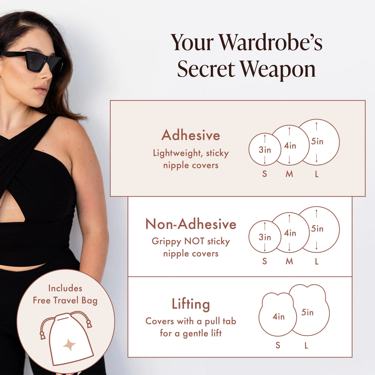 Reusable Silicone Nipple Covers - Waterproof, Nude, 4 Shades - Sticky Breast Stickers for Strapless Dress Crème Medium (Fits C-DD) Rieworkes
