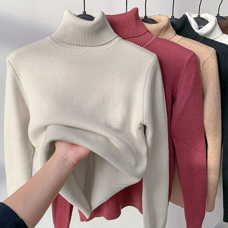 Women Turtleneck Autumn Winter Sweater Rieworkes