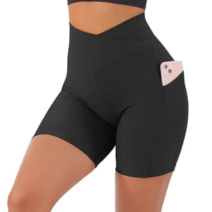 Sports Shorts Women High Waist Workout Seamless Fitness Yoga Shorts Rieworkes