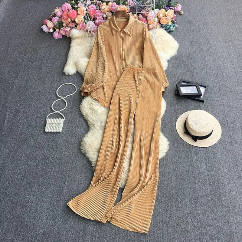 Pleated Set For Women Rieworkes