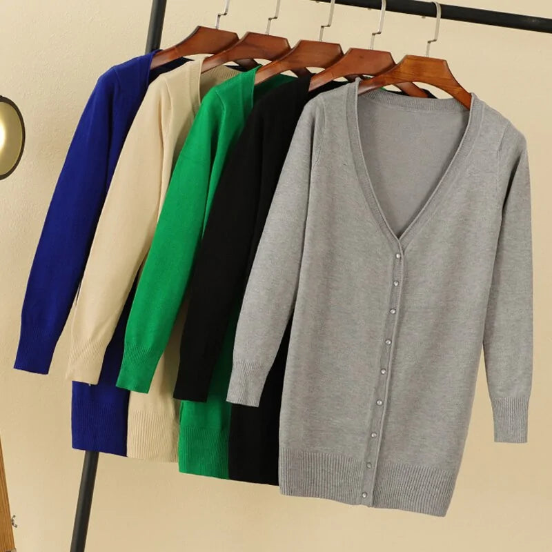 V-neck Woman Cardigan Rieworkes