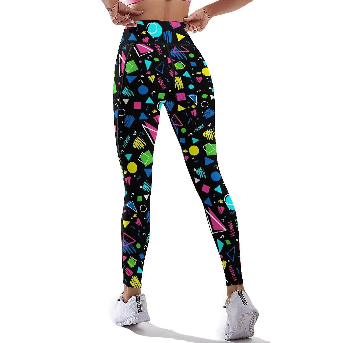 80s 90s Outfit Tummy Control Yoga Pants for Women with Pockets High Waist Running Sports Workout Yoga Leggings M Mimarta