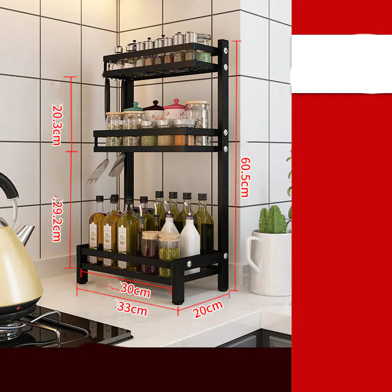 Stainless Steel Black Wall-Mounted Kitchen Knife Shelf Mimarta