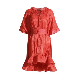Asymmetrical Solid Mini Dresses For Women Rieworkes