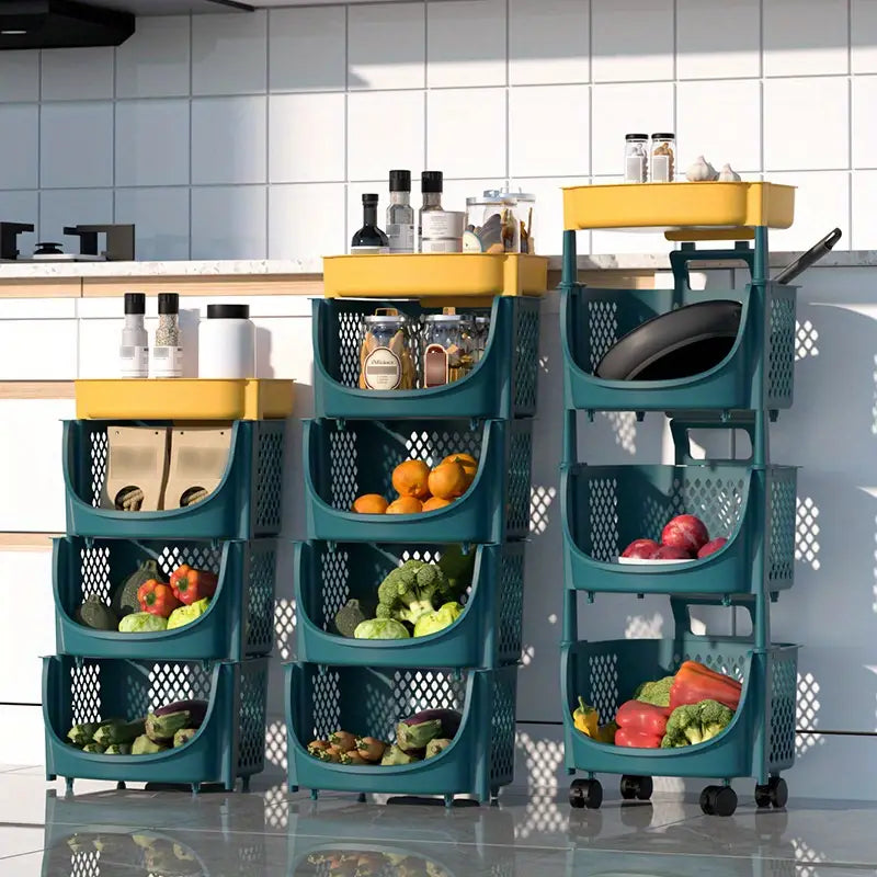 Mobile Storage Cart for Kitchen, Living Room, Bathroom Rieworkes