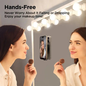 Joyroom Magnetic Suction Cup Phone Mount Hand-Free Mirror Shower Silicone Suction Phone Case Grip Stand Holder For iPhone 15 Pro Rieworkes
