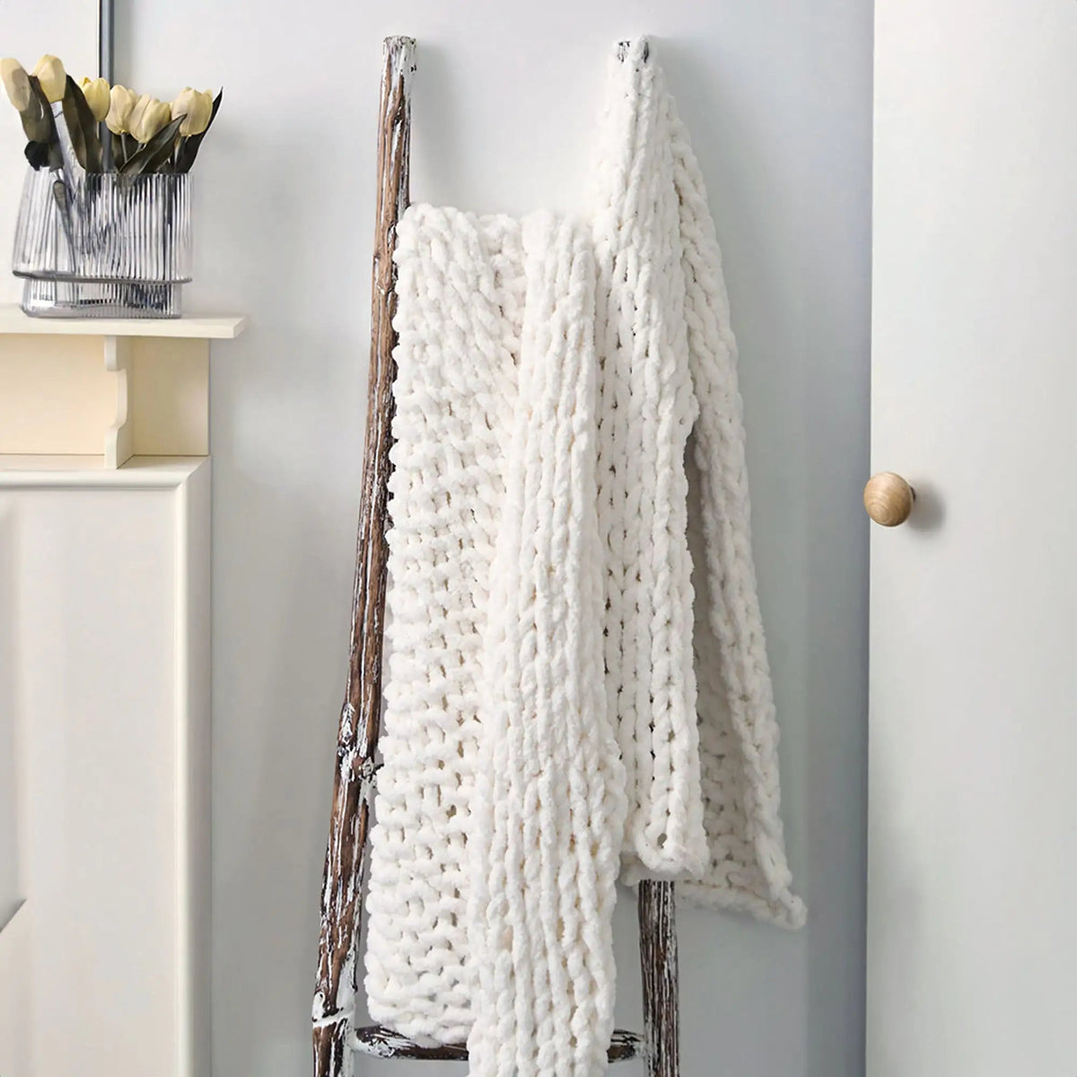 Knitted Throw Blanket Rieworkes