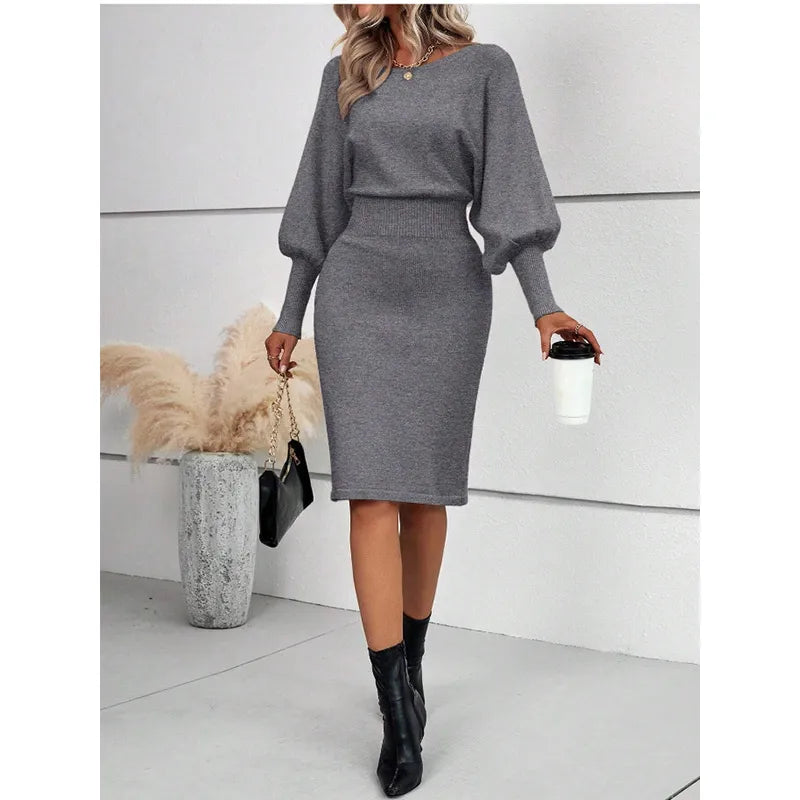 Crew Neck Long Sleeve Dress Rieworkes