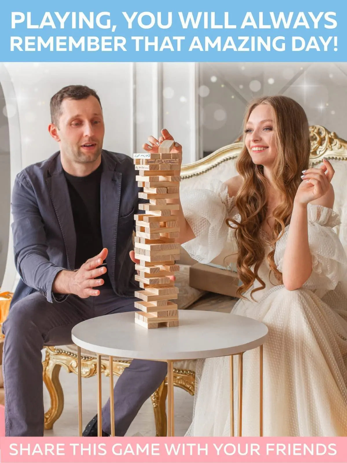 Wedding Guest Book Alternative 75 pcs Wooden Block Guest Book for Sign Rieworkes