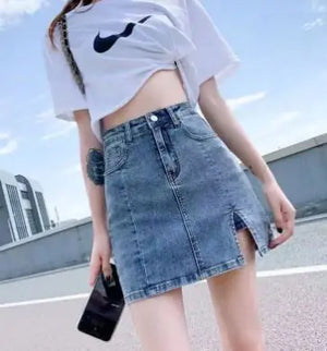A- Line Slimming Sexy Slit Skirt Rieworkes