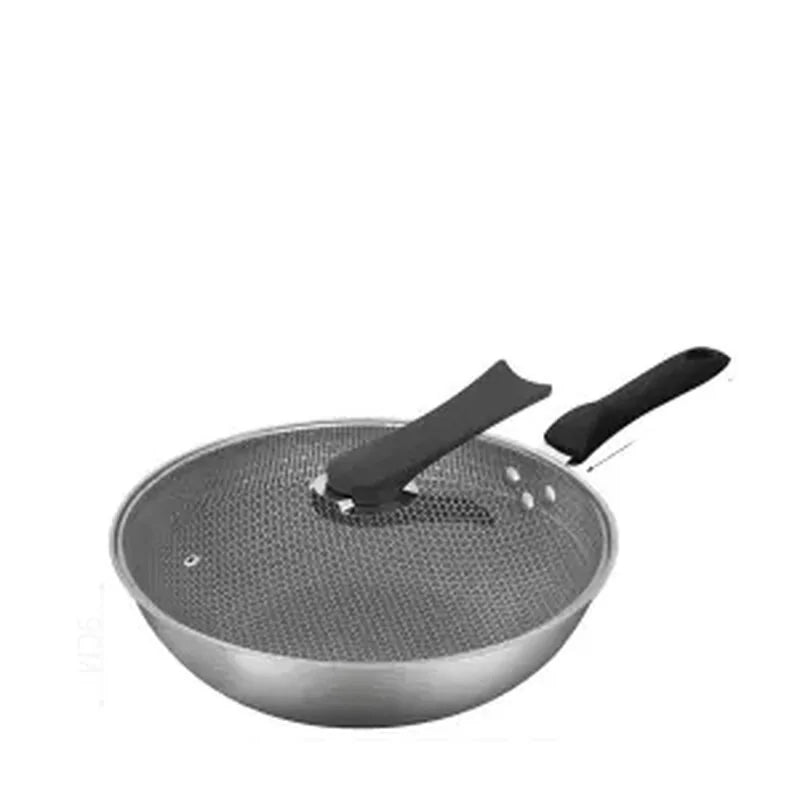Stainless Steel Wok: No Oily Smoke, Non-stick, Household Cookware Rieworkes