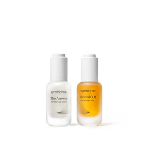 Supple Skin Set (The Answer Reparative Serum + Rewind003 Age-Defying Postbiomic Oil) - by Symbiome Rieworkes