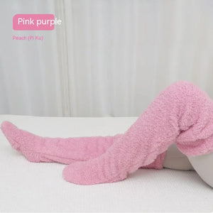 Fuzzy Over Knee High Winter Warm Socks Rieworkes