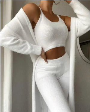 Women's 3-Piece Cozy Winter Lounge Set Mimarta