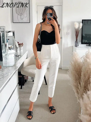 Chic Office Lady Straight Pants Rieworkes