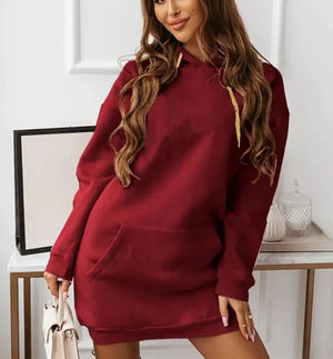 Women's Solid Color Casual Sports Hoodie Sweater Rieworkes