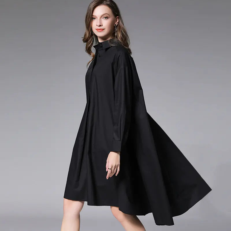 Loose Fashion Women's Shirt Dress Mimarta