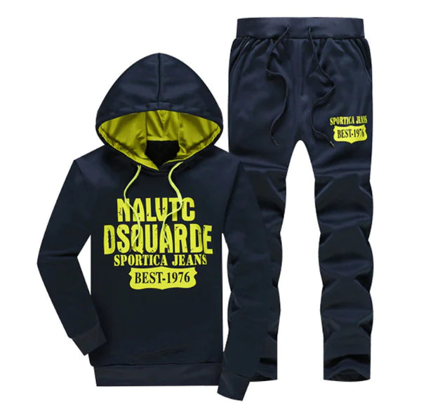 Men's Hooded Sweatshirt and Down Jacket Three-Piece Set Mimarta