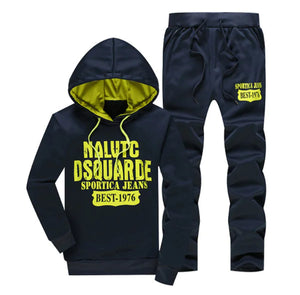 Men's Hooded Sweatshirt and Down Jacket Three-Piece Set Mimarta