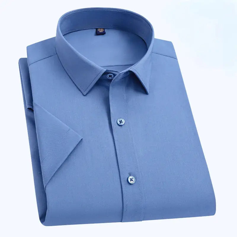 Oil Stain Proof Waterproof Hydrophobic Men Short Sleeve Business White Shirt Rieworkes