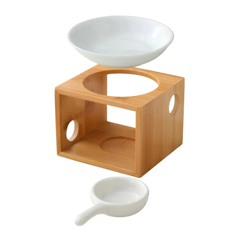 Bamboo Aroma Diffuser and Candle Holder for Home Mimarta