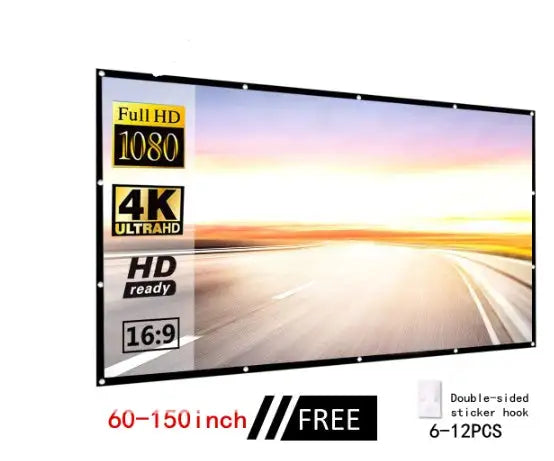 Portable Projector Curtain For Home Cinema &amp; Office Rieworkes