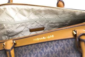 Copy of Michael Kors Travel Extra Large Brown PVC Top Zip Duffle Weekender Luggage Bag Mimarta