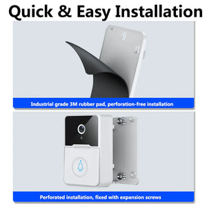 Wireless Security Smart WiFi Doorbell Intercom Video Camera Door Ring Bell Chime Rieworkes