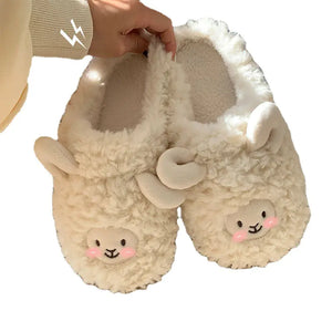 Cute Cartoon Cotton Slippers for Couples - Winter Warmth Mimarta