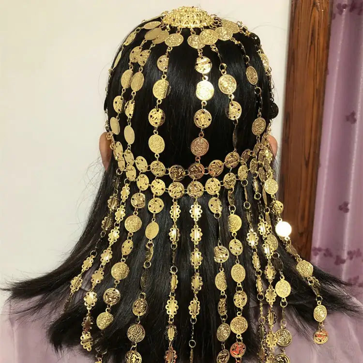 Metal Headdress for Belly Dance Stage Performance Mimarta