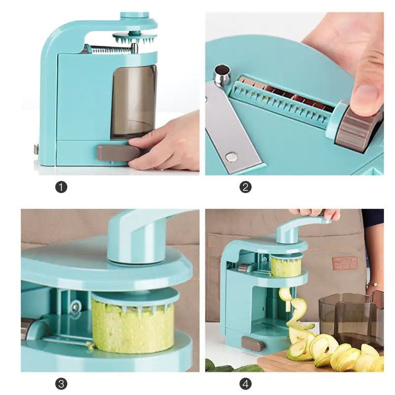 Top Chef Spiralizer Hand Cranked Salad Maker is ready Rieworkes
