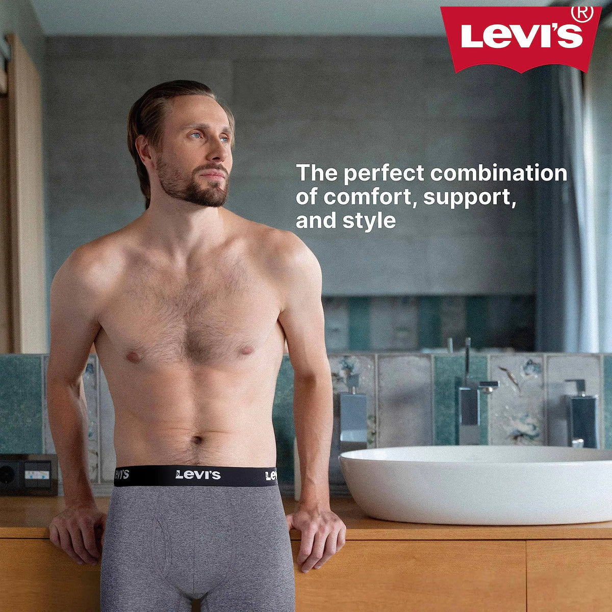 Levi's Mens Boxer Briefs Breathable Stretch Underwear 4 Pack Scribble Logo, Caviar, B25heathergrey, Caviar X-Large Rieworkes