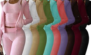 HR8235 Women's Autumn Winter Hooded Vest Set Mimarta